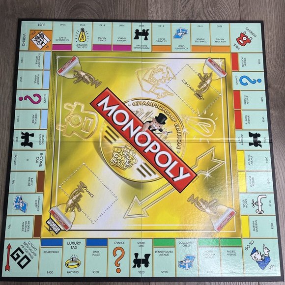 Monopoly Championship Edition Family Game With Trophy 2009 Hasbro - Picture 5 of 15